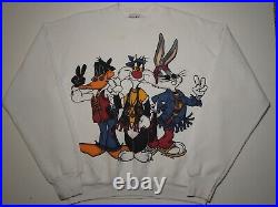 VTG 1993 Looney Tunes Sweatshirt Bugs Sylvester Daffy Peace Warner Bros. Rare