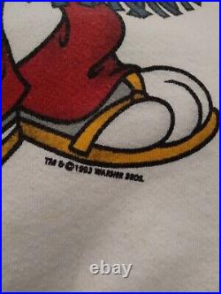 VTG 1993 Looney Tunes Sweatshirt Bugs Sylvester Daffy Peace Warner Bros. Rare