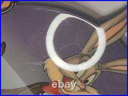 VTG 1993 WARNER BROS LOONEY TOONS GLAZED WALL ART Logo Bugs Bunny Rare
