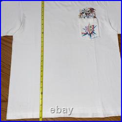 VTG 1995 Warner Bros Kids Cartoon Pocket Tee Large White RARE Animation Fox Kids