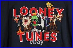 VTG 1999 WARNER BROS Varsity College Button Up Sweater Looney Tunes XL RARE NWT