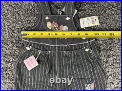 VTG 90's NWT Warner Bros Tom & Jerry Striped Denim Overall One-Piece 3M RARE