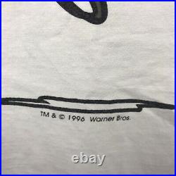 VTG 90s Space Jam Monstars Bupkus Shirt 1996 Super Rare Size L White Warner Bros