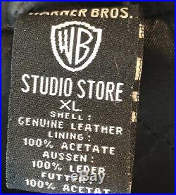 VTG BUGS BUNNY Warner Bros. Mens XL LEATHER Bomber Jacket Coat RARE LOONEY TOONS