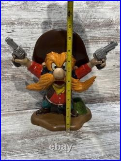 VTG Ceramic Yosemite Sam 10.5 Statue Looney Tunes Warner Bros 1975 Duncan RARE