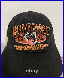 VTG HARLEY DAVISON/WARNER BROS Tazmanian Devil rare hat adult size adjustable