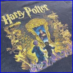 VTG RARE 2000 Harry Potter Sorcerers Stone Book Promo Warner Bros T-Shirt L USA