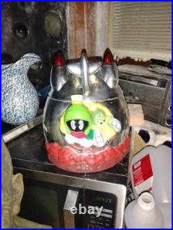 VTG RARE Marvin the Martian Daffy & Porky Warner Bro's Cookie Jar Light Up Ship