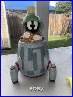 VTG RARE! Marvin the Martian Spaceship Cookie Jar 1998 Warner Bros Exclusive EUC
