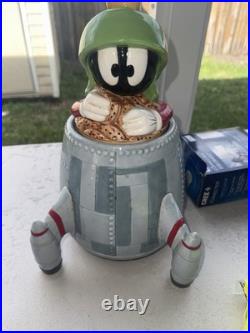 VTG RARE! Marvin the Martian Spaceship Cookie Jar 1998 Warner Bros Exclusive EUC