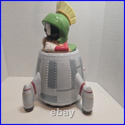 VTG RARE! Marvin the Martian Spaceship Cookie Jar 1998 Warner Bros Exclusive EUC