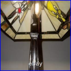 VTG Warner Bros Sylvester & Tweety Bird Looney Tunes Stained Glass Lamp Rare