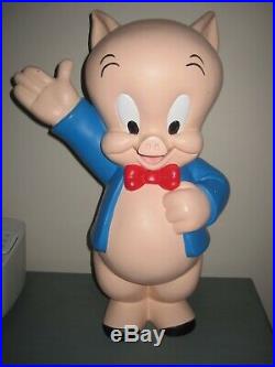 Very Rare 19 Large PORKY PIG Resin STATUE Big Fig Warner Bros Looney Tunes 2000