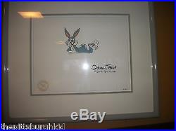 Very Rare Warner Brothers Signed Chuck Jones Production Cel Bugs Bunny Nice