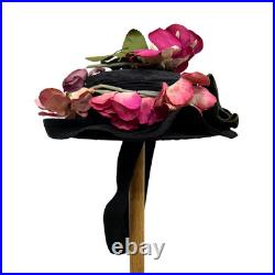 Vintage 1930s RARE Studio Styles Warner Bros Designing Staff Straw Floral Hat