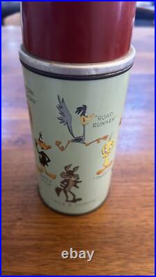 Vintage 1959 Metal Thermos Warner Brothers Looney Tunes RARE