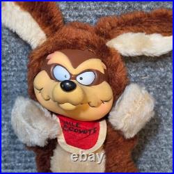 Vintage 1977 Wile E Coyote Plush Vinyl Rubber Face Looney Tunes Warner Bros Rare