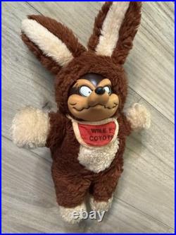 Vintage 1978 Wile E Coyote Plush Vinyl Rubber Face Looney Tunes Warner Bros Rare