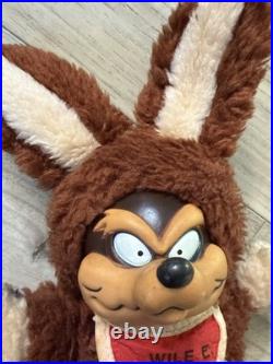 Vintage 1978 Wile E Coyote Plush Vinyl Rubber Face Looney Tunes Warner Bros Rare