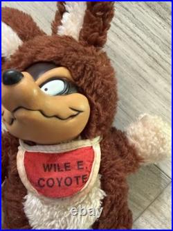 Vintage 1978 Wile E Coyote Plush Vinyl Rubber Face Looney Tunes Warner Bros Rare