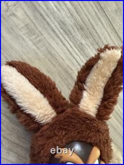 Vintage 1978 Wile E Coyote Plush Vinyl Rubber Face Looney Tunes Warner Bros Rare
