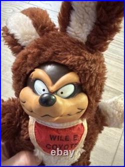 Vintage 1978 Wile E Coyote Plush Vinyl Rubber Face Looney Tunes Warner Bros Rare