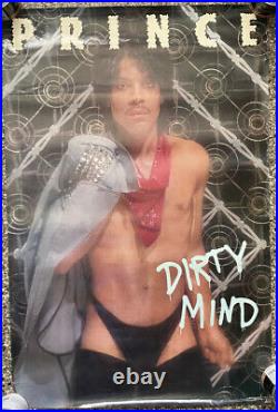 Vintage 1980 Prince Dirty Mind Warner Bros Promotional 35 X 23 Poster Rare