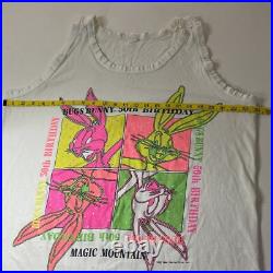 Vintage 1990 Warner Bros Bugs Bunny Single Stitch Tank Top 50th Birthday RARE