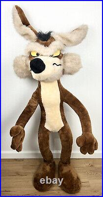 Vintage 1991 Mighty Star Wile E Coyote RARE Standing HUGE plush 57 Tall |  Rare Warner Bros