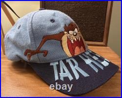 Vintage 1993 Taz UNC Tar Heels Snapback Hat Looney Tunes Warner Bros Rare