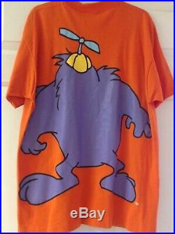 Vintage 1993 Tiny Toons Dizzy Devil Front Back All Over Print T Shirt RARE