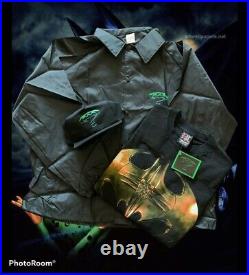 Vintage 1995 Batman Forever Warner Bros Movie T Shirt bundle jacket hat rare htf