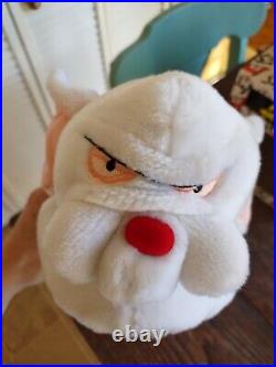 Vintage 1995 Pinky and The Brain Plush Slippers Medium withBox RARE Animaniacs 90s
