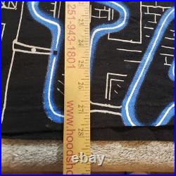 Vintage 1995 Taz Looney Tunes Warner Bros Neon Sign AOP Rare Freeze Shirt Mens M