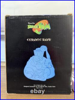 Vintage 1996 SPACE JAM Ceramic Bank with Box MICHAEL JORDAN Warner Bros Movie Rare