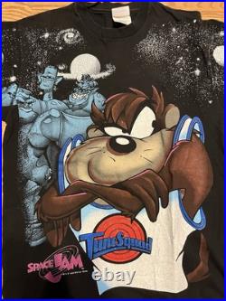 Vintage 1996 Space Jam Taz Time Squad T-Shirt XL 18-20 Monstars Warner Bros Rare Vintage 1996 Space Jam Taz Time Squad T-Shirt XL 18-20 Monstars Warner Bros Rare
