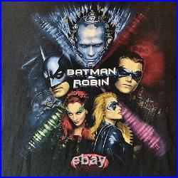 Vintage 1997 Batman & Robin Warner Bros Movie T Shirt Promo Size XL RARE VTG HTF