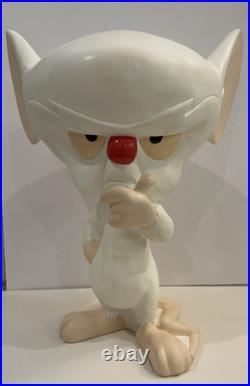Vintage 1997 Brain Pinky And The Brain Warner Bros. 16.5 Statue RARE