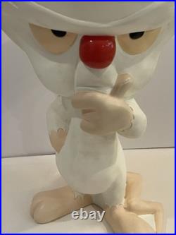 Vintage 1997 Brain Pinky And The Brain Warner Bros. 16.5 Statue RARE