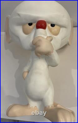 Vintage 1997 Brain Pinky And The Brain Warner Bros. 16.5 Statue RARE