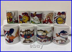 Vintage 1997 Looney Tunes x Barcelona FC Warner Bros Mugs x 9 RARE Taz Bugs