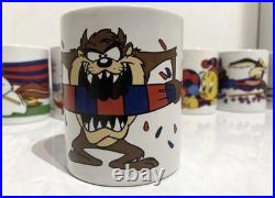Vintage 1997 Looney Tunes x Barcelona FC Warner Bros Mugs x 9 RARE Taz Bugs