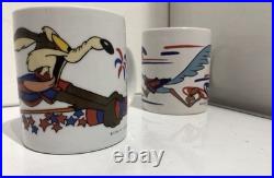 Vintage 1997 Looney Tunes x Barcelona FC Warner Bros Mugs x 9 RARE Taz Bugs