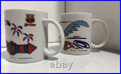 Vintage 1997 Looney Tunes x Barcelona FC Warner Bros Mugs x 9 RARE Taz Bugs
