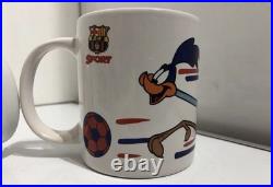 Vintage 1997 Looney Tunes x Barcelona FC Warner Bros Mugs x 9 RARE Taz Bugs