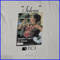 Vintage 1997 Selena Jennifer Lopez HBO Movie Promo Warner Bros T Shirt XL Rare