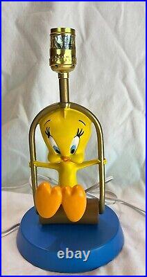 Vintage 1998 Rare Warner Brothers Studio Store Tweety Swing Lamp with Shade