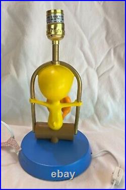 Vintage 1998 Rare Warner Brothers Studio Store Tweety Swing Lamp with Shade