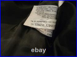 Vintage 1998 Warner Bros Leather Bomber Jacket Looney Tunes Size Med Rare