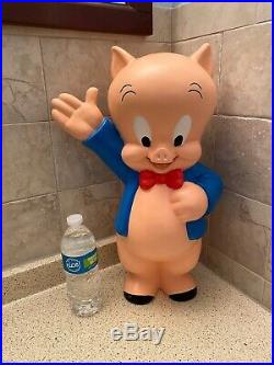 Vintage 2000 Rare Porky Pig Resin 20 Statue Looney Tunes Bugs Bunny Warner Bros